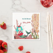 アンダーザシーマーメイドシンギングコーラルリーフ誕生日 スタンダードカクテルナプキン (インサイチュ)