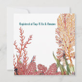 アンダーザシーマーメイドシンギングコーラルリーフ誕生日 招待状 (裏面)