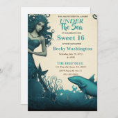 アンダーザシーマーメイドスウィート16招待状 招待状 (正面/裏面)