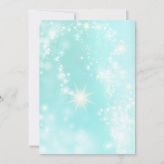 アンダーザシーマーメイドテール誕生日招待状 招待状 (裏面)