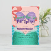 アンダーザシーマーメイドプリンセス誕生日招待状 招待状 (スタンド正面)