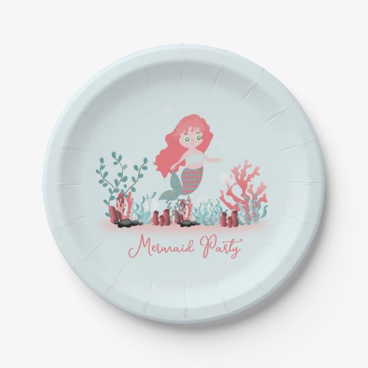 アンダーザシーマーメイドプリンセス誕生日 ペーパープレート (正面)