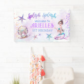 アンダーザシーマーメイドプールパーティーガール誕生日 横断幕 (インサイチュ)