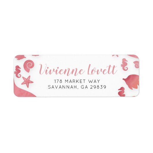 アンダーザシーマーメイド差出人住所 ラベル (正面)