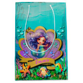 アンダーザシーマーメイド誕生日ガールパーティー ミディアムペーパーバッグ (正面)