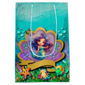 アンダーザシーマーメイド誕生日ガールパーティー ミディアムペーパーバッグ (裏面)