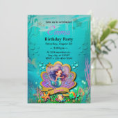 アンダーザシーマーメイド誕生日ガールパーティー 招待状 (スタンド正面)