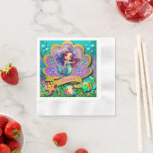 アンダーザシーマーメイド誕生日ガールパーティー 縁ありカクテルナプキン (インサイチュ)