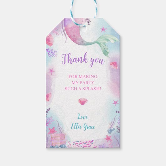 アンダーザシーマーメイド誕生日ギフトラベル ギフトタグ (正面)