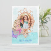 アンダーザシーマーメイド誕生日写真招待状 招待状 (スタンド正面)