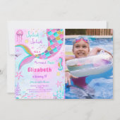 アンダーザシーマーメイド誕生日写真招待状 招待状 (正面)