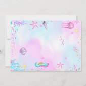 アンダーザシーマーメイド誕生日写真招待状 招待状 (裏面)