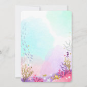 アンダーザシーマーメイド誕生日招待状パープル 招待状 (裏面)