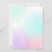 アンダーザシーマーメイド誕生日招待状パープル 招待状 (裏面)