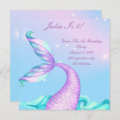アンダーザシーマーメイド誕生日招待状 セーブザデート (正面/裏面)