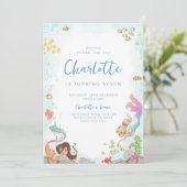 アンダーザシーマーメイド誕生日招待状 招待状 (スタンド正面)