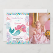 アンダーザシーマーメイド誕生日招待状 招待状 (正面)