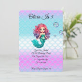 アンダーザシーマーメイド誕生日招待状 招待状 (スタンド正面)