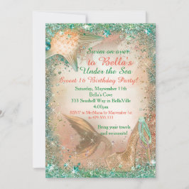アンダーザシーマーメイド誕生日招待状 招待状