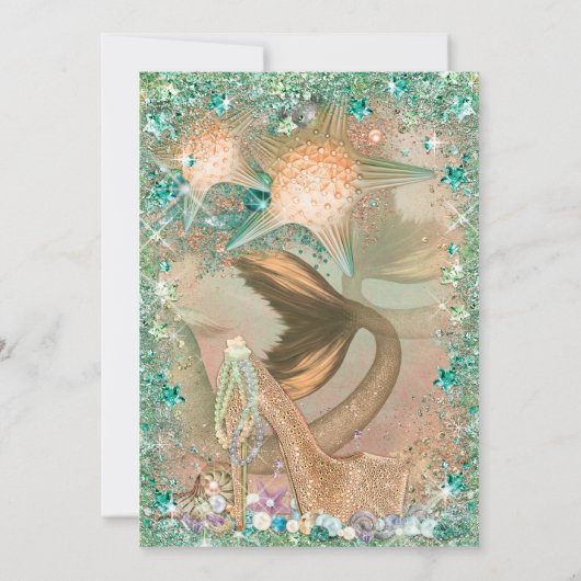 アンダーザシーマーメイド誕生日招待状 招待状 (裏面)