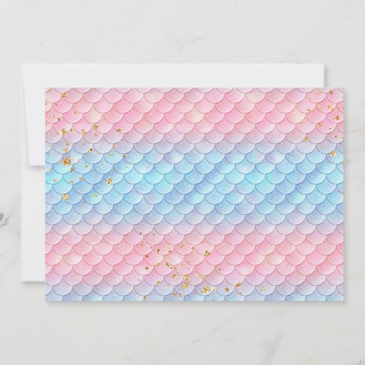 アンダーザシーマーメイド誕生日招待状 招待状 (裏面)