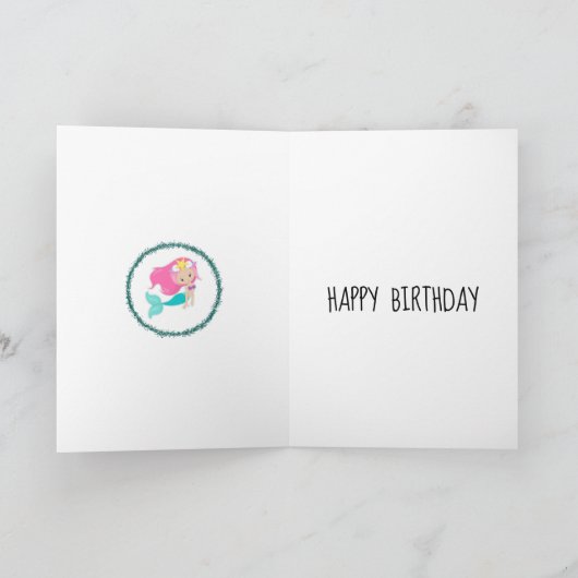 アンダーザシーマーメイド誕生日 カード (内部)