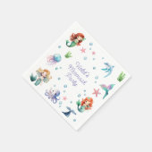 アンダーザシーマーメイド誕生日 スタンダードカクテルナプキン (角)