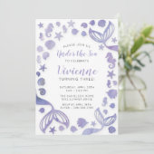 アンダーザシーマーメイド誕生日 招待状 (スタンド正面)