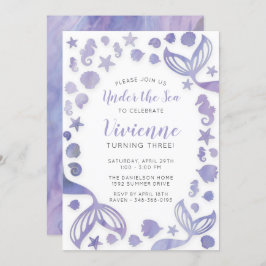 アンダーザシーマーメイド誕生日 招待状