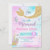 アンダーザシーマーメイド誕生日 招待状 (正面)