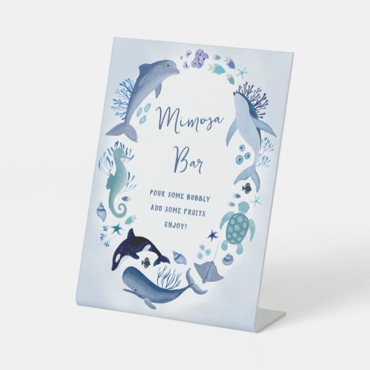 アンダーザシーミモサバー 台座サイン (正面)