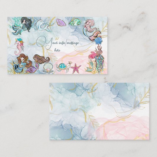 アンダーザシーメルメイズ子供の誕生日 エンクロージャーカード (正面/裏面)