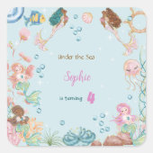 アンダーザシーメルメイズ子供の誕生日 スクエアシール (正面)