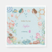 アンダーザシーメルメイズ子供の誕生日 スタンダードランチョンナプキン (正面)