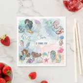 アンダーザシーメルメイズ子供の誕生日 スタンダードランチョンナプキン (インサイチュ)