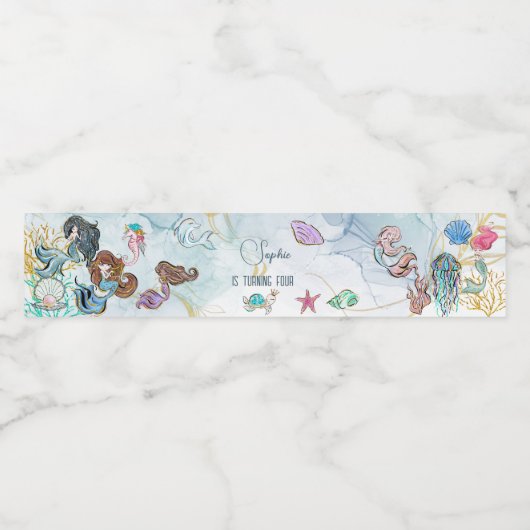 アンダーザシーメルメイズ子供の誕生日 ペットボトルラベル (シングルラベル)