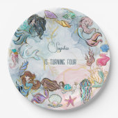 アンダーザシーメルメイズ子供の誕生日 ペーパープレート (正面)
