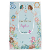 アンダーザシーメルメイズ子供の誕生日 ミディアムペーパーバッグ (裏面)