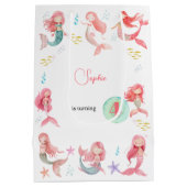 アンダーザシーメルメイズ子供の誕生日 ミディアムペーパーバッグ (裏面)