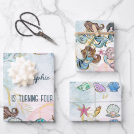 アンダーザシーメルメイズ子供の誕生日 ラッピングペーパーシート