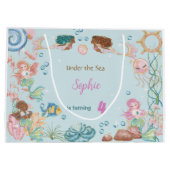 アンダーザシーメルメイズ子供の誕生日 ラージペーパーバッグ (裏面)