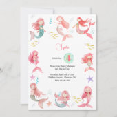 アンダーザシーメルメイズ子供の誕生日 招待状 (正面)