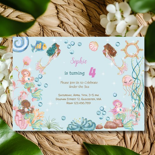 アンダーザシーメルメイズ子供の誕生日 招待状