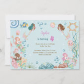 アンダーザシーメルメイズ子供の誕生日 招待状 (正面)