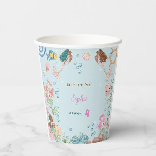 アンダーザシーメルメイズ子供の誕生日 紙コップ (裏面)