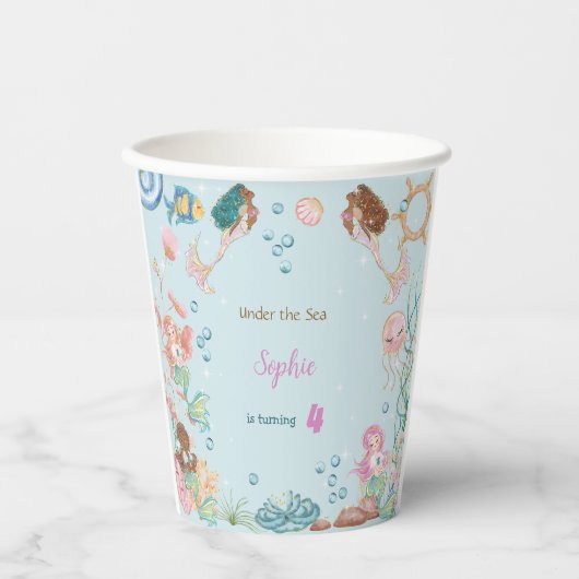 アンダーザシーメルメイズ子供の誕生日 紙コップ (正面)