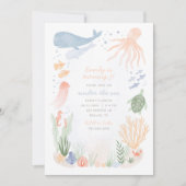 アンダーザシー子供の誕生日パーティの招待状 招待状 (正面)