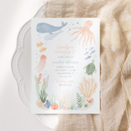 アンダーザシー子供の誕生日パーティの招待状 招待状