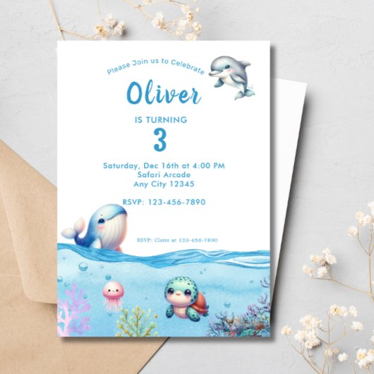 アンダーザシー子供の誕生日パーティードルフィンカメ