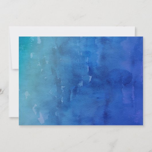 アンダーザシー子供の誕生日パーティー写真 招待状 (裏面)